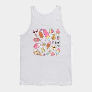 Kawaii summer design summer vacation Tank Top